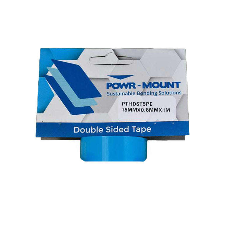 POWR Waterproof Mounting Tape Black 8mm x 18mm x 1m