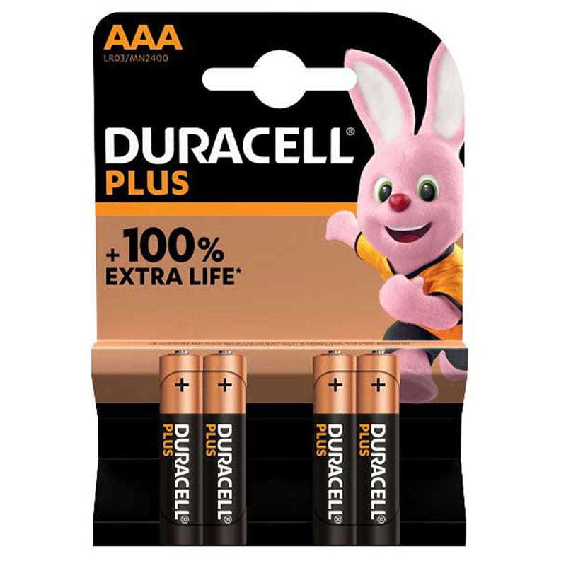 DURACELL Plus Battery Remote AAA 1.5v ( Pack of 4 )