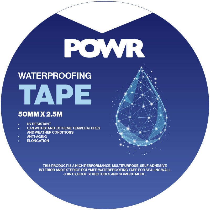 POWR Waterproofing Tape Premium Grade 50mm X 2.5m