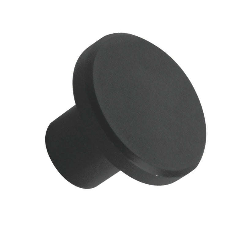 ROCO Flat Button Drawer Knob Matt Black 30mm
