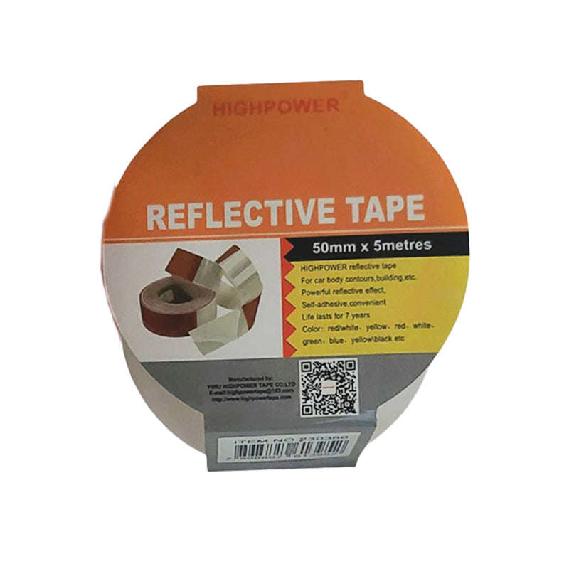 HIGHPOWER Reflective Adhesive Safety Tape Red & White 50mm x 5m