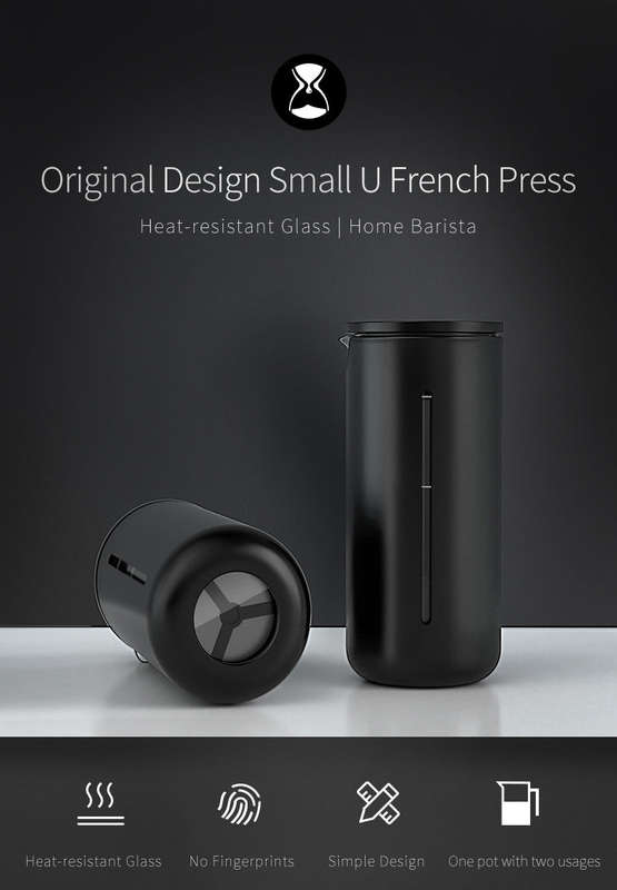 TIMEMORE Small U French Press Plunger (2-3 cup) Black