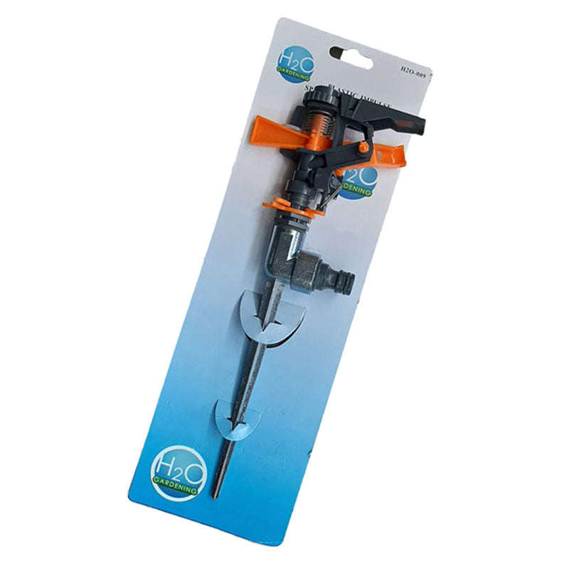 H20 Garden Sprinkler Impulse Durable Plastic Head On Spike Adjustable