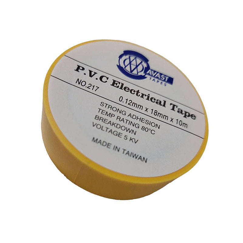 AVAST PVC Insulation Tape Yellow 10m