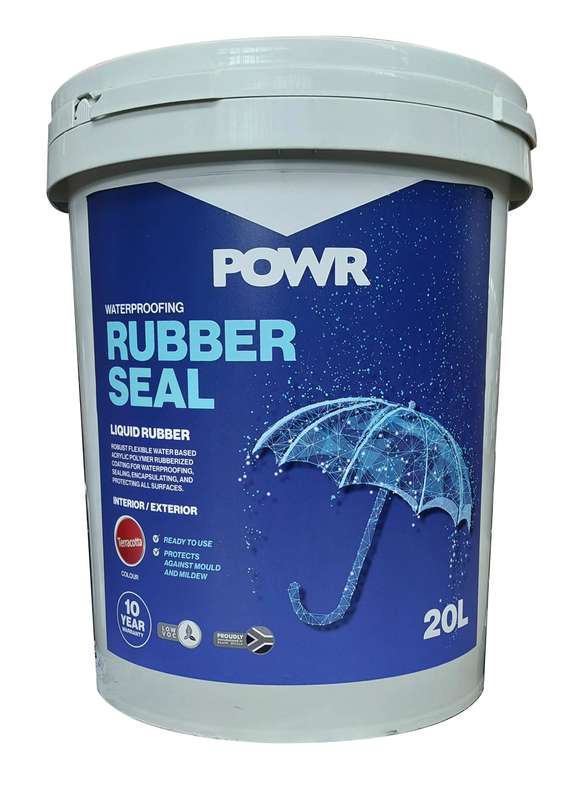 POWR Rubber Seal Waterproofing Coating Terracotta 20 Litre