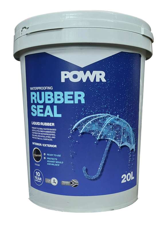 POWR Rubber Seal Waterproofing Charcoal 20 Litre