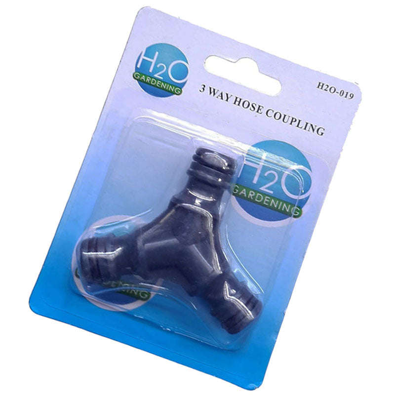 H20 Garden Hose Coupling 3 Way Split Water Flow