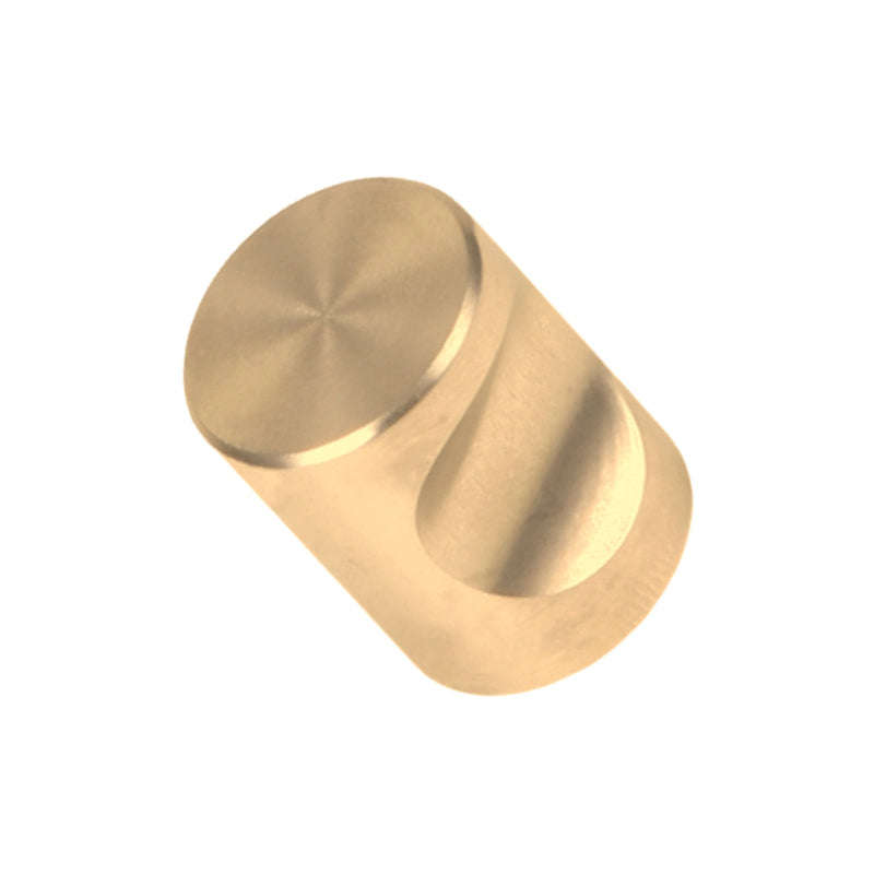 ROCO Cylindrical Drawer Knob Brushed Brass 20mm