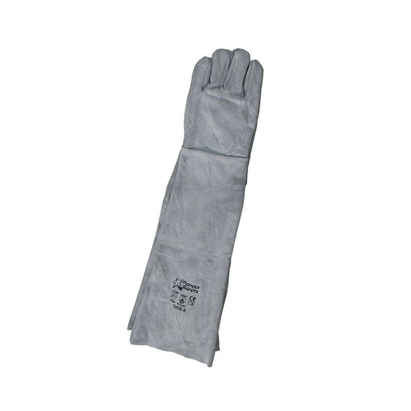 PIONEER SAFETY Gloves Leather Welding Chrome Cow Split D/Palm Shoulder 16" Large