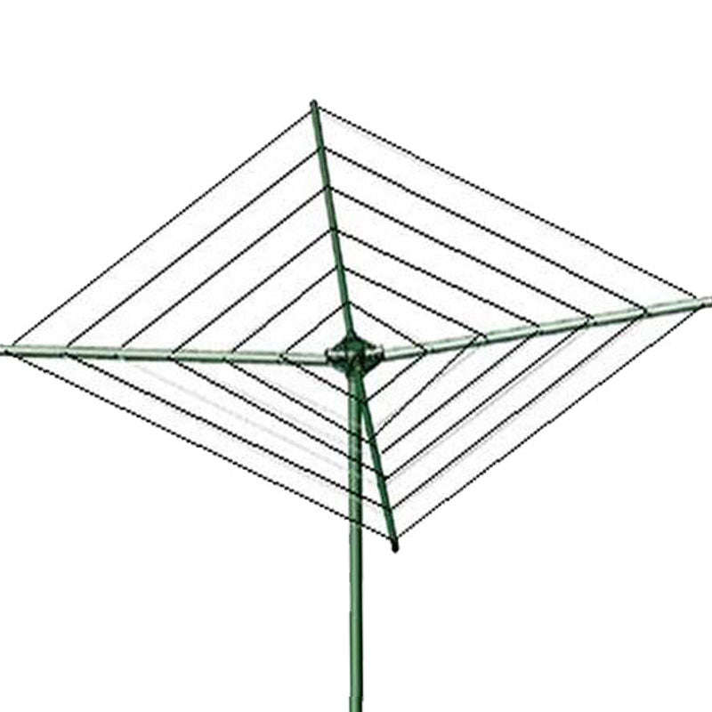 RIGGER Wash Line Rotary Windy Steel Green With Ground Spike/Anchor 30m
