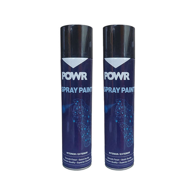 POWR Heat Resistant Spray Paint Black Engine 300ml ( 2 Pack )
