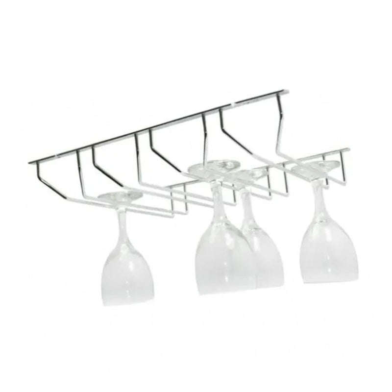 ROCO Wine Glass Holder 4 Row Chrome 345mm For 12 Glasses