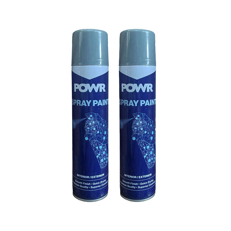 POWR Heat Resistant Spray Paint Silver 300ml ( 2 Pack )