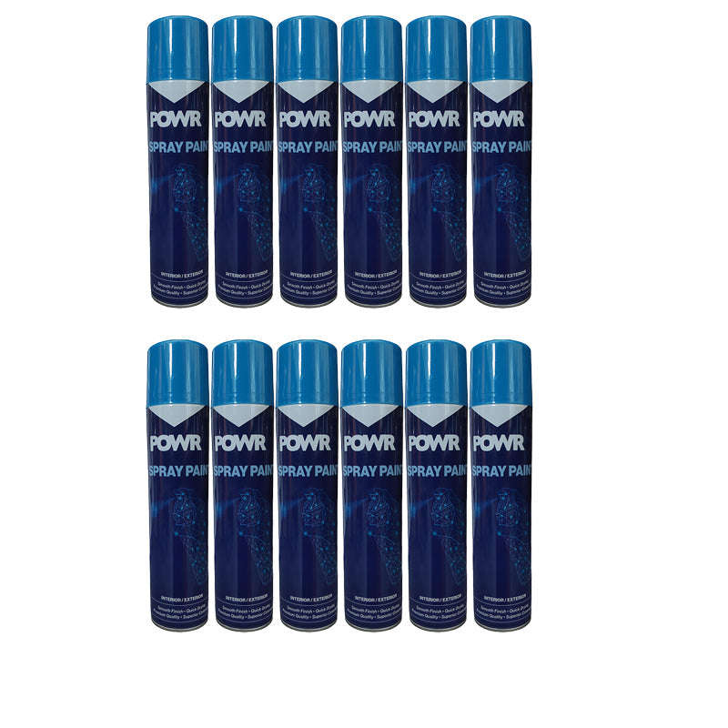 POWR Spray Paint STD 300ml Tin Blue Electric ( 12 Pack )