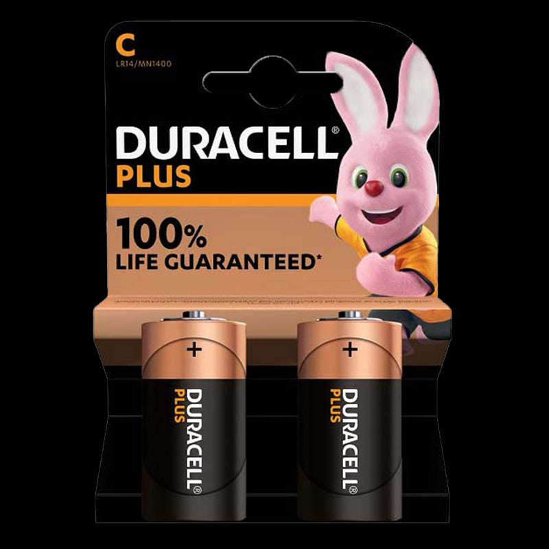 DURACELL Plus Battery C Appliance 1.5v ( Pack of 2 )
