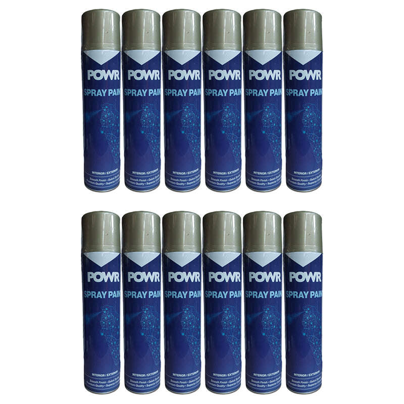 POWR Spray Paint STD 300ml Metal Gold Rich Pale ( 12 Pack )