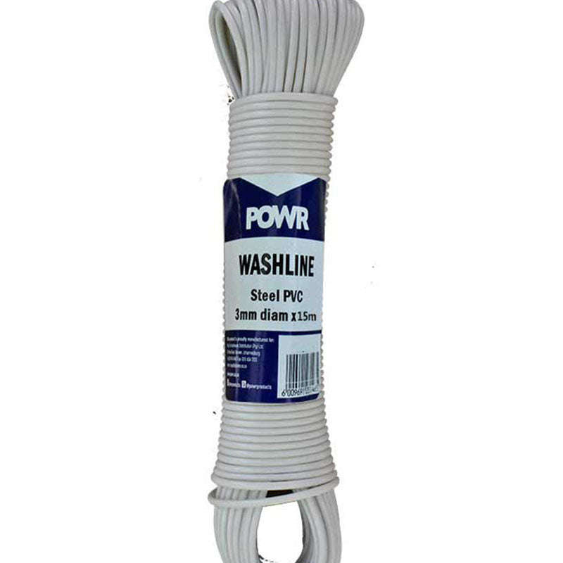 POWR Wash Line Steel PVC Coat 15m