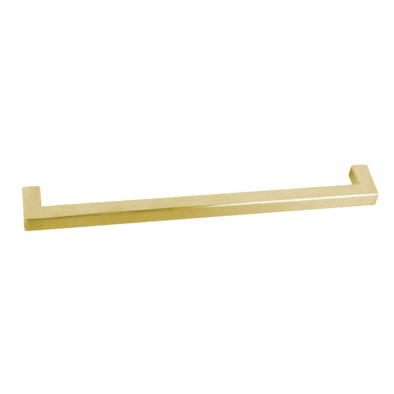 ROCO Cupboard Handle Bar Hollow Square Brushed Brass 160mm