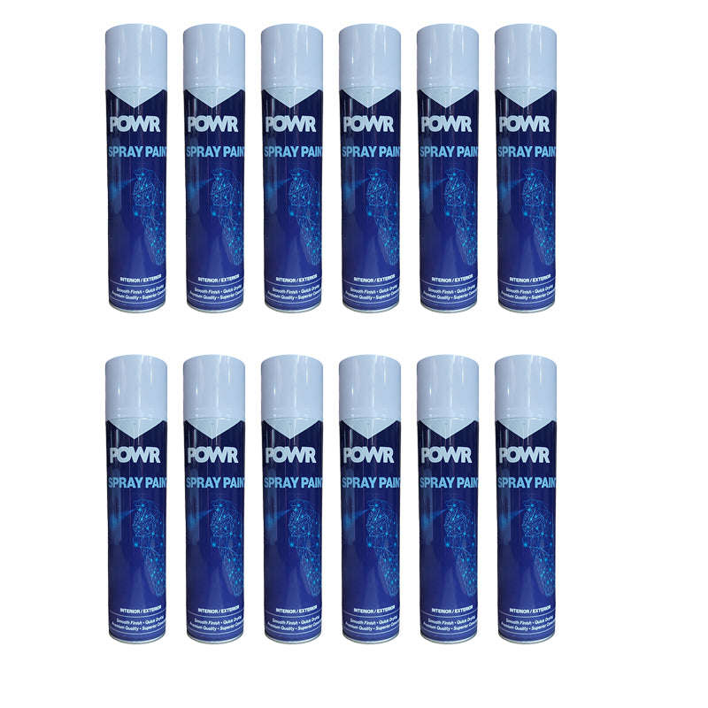 POWR Spray Paint STD 300ml Tin White Appliance ( 12 Pack )