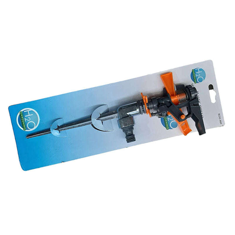H20 Garden Sprinkler Impulse Durable Plastic Head On Spike Adjustable