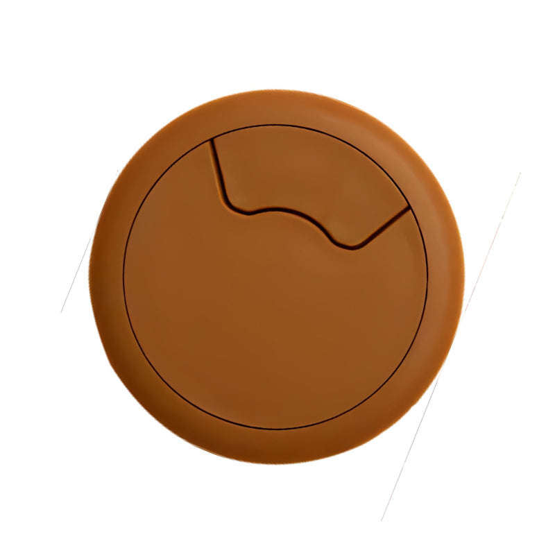 ROCO Round Cable Management Desk/Counter Port Oak 64mm