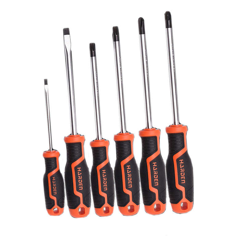 HARDEN Screwdriver Set Soft Handle 6 Pieces