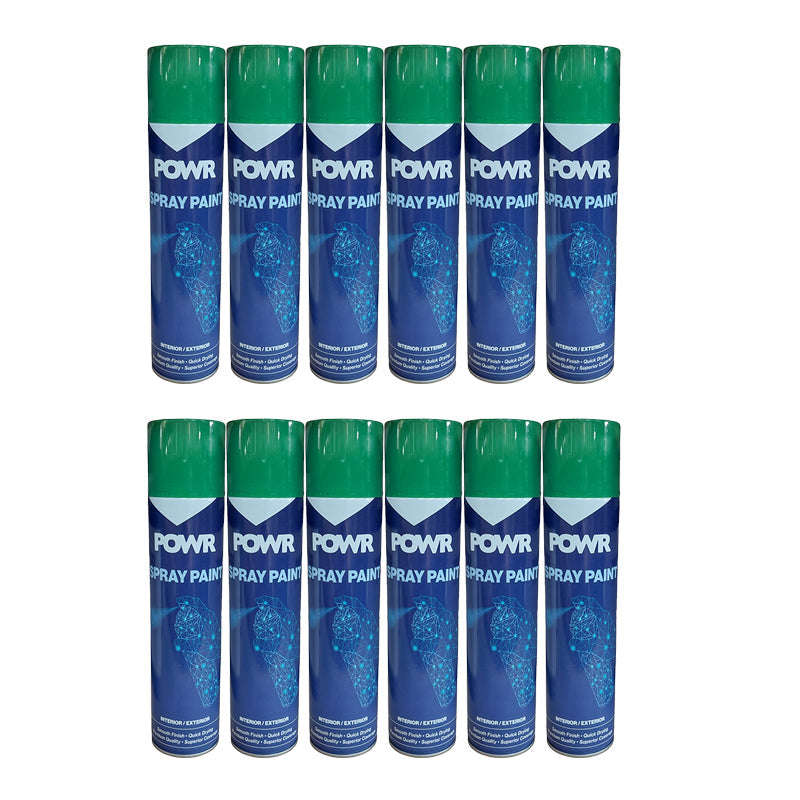 POWR Spray Paint STD 300ml Tin Green Grass ( 12 Pack )