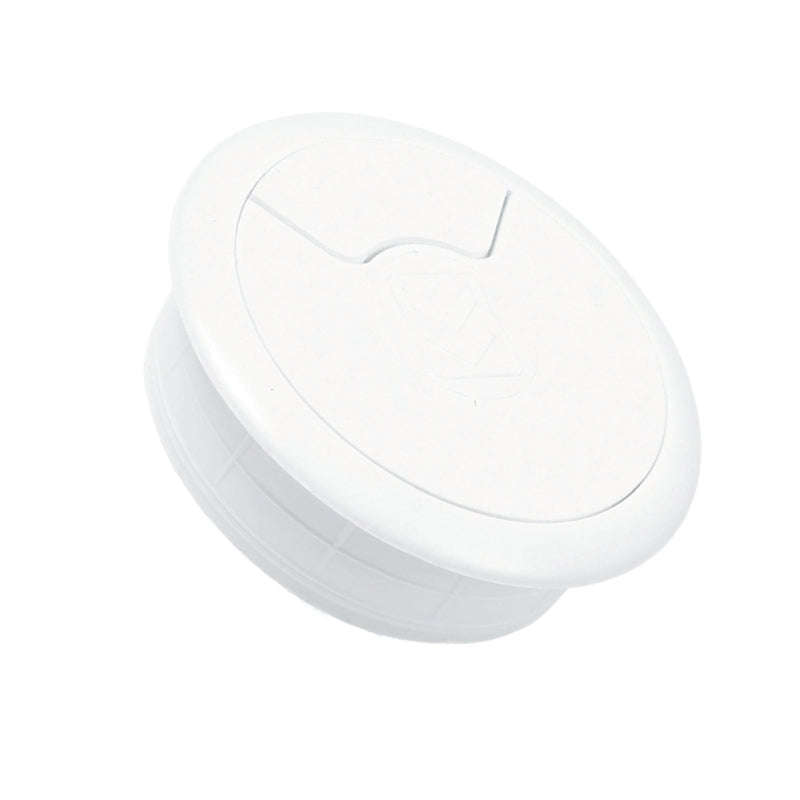 ROCO Round Cable Management Desk/Counter Port White 64mm