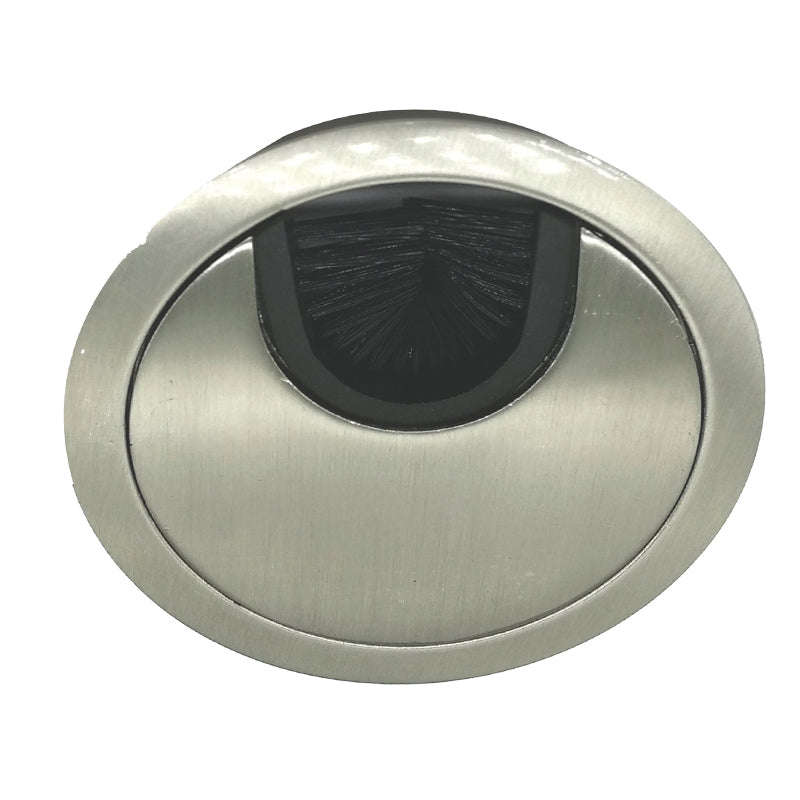 ROCO Wire Management Steel Round Brushed Satin Nickel 60mm
