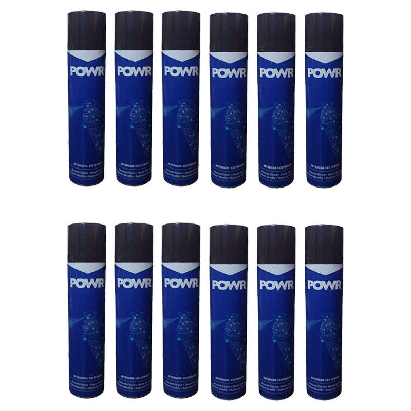 POWR Spray Paint STD 300ml Tin Brown Dark ( 12 Pack )