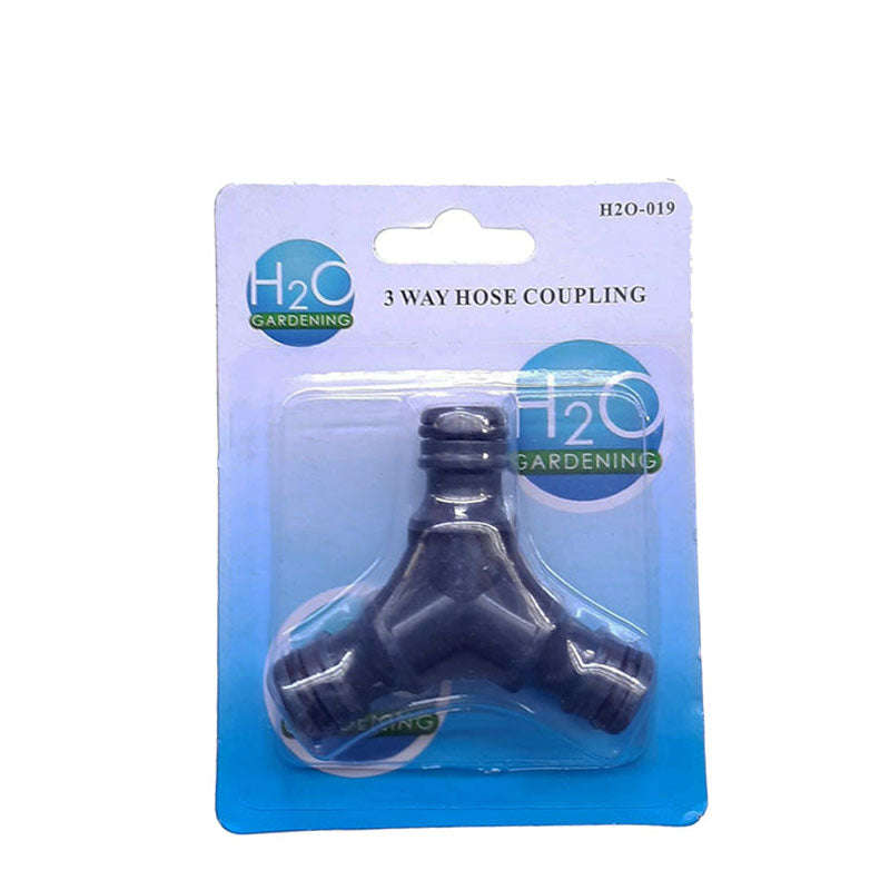 H20 Garden Hose Coupling 3 Way Split Water Flow
