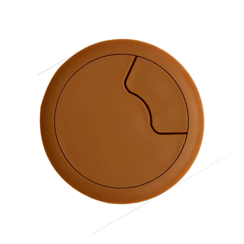 ROCO Round Cable Management Desk/Counter Port Oak 64mm