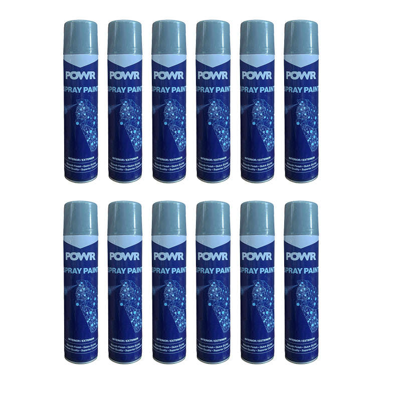POWR Heat Resistant Spray Paint Silver 300ml ( 12 Pack )