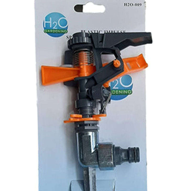 H20 Garden Sprinkler Impulse Durable Plastic Head On Spike Adjustable