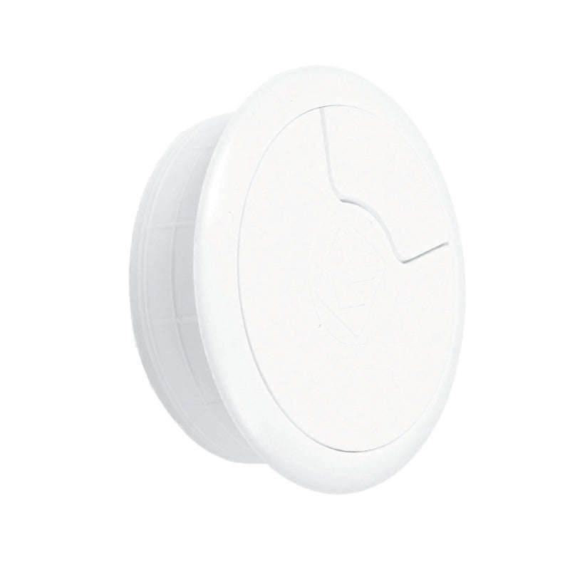 ROCO Round Cable Management Desk/Counter Port White 64mm