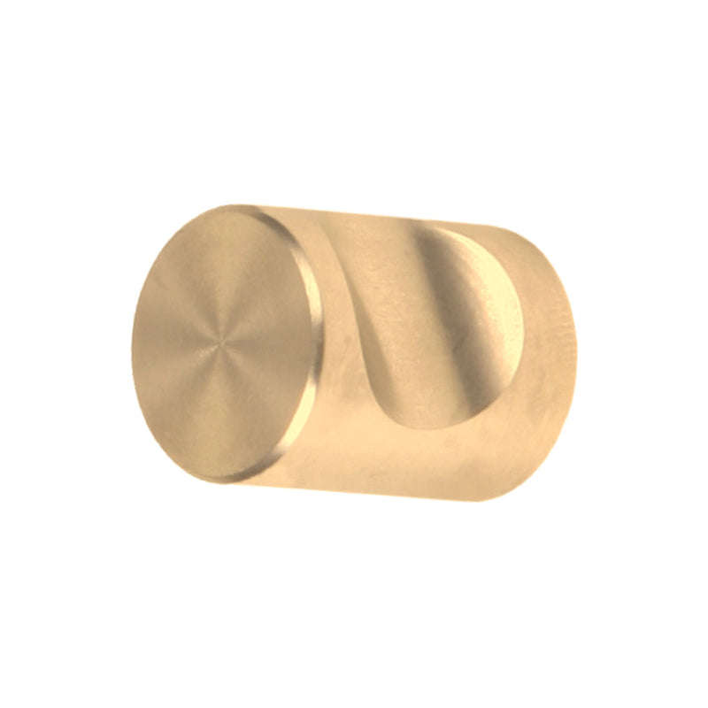 ROCO Cylindrical Drawer Knob Brushed Brass 20mm