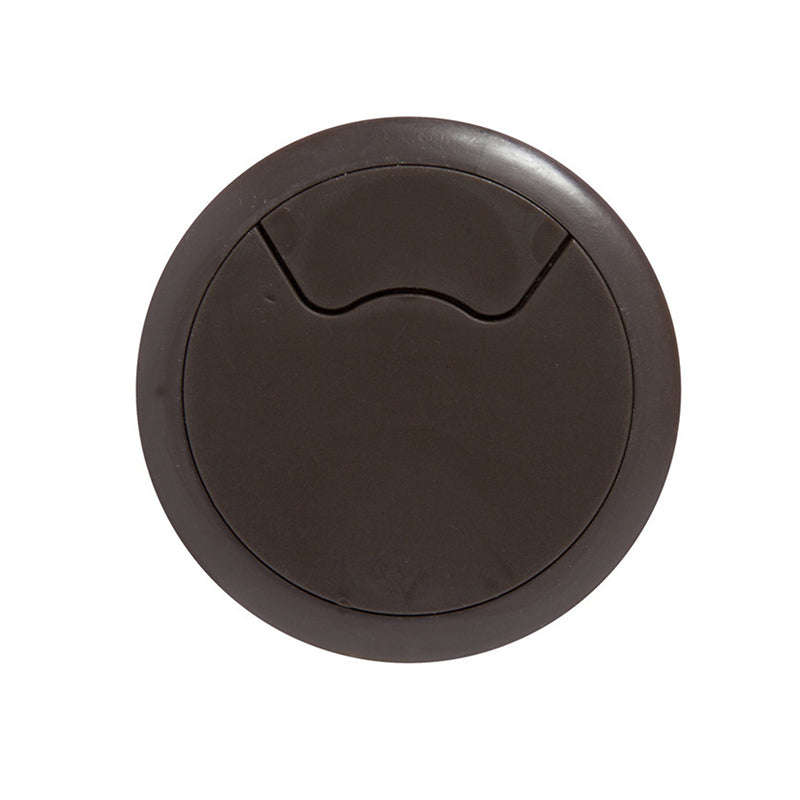 ROCO Round Cable Management Desk/Counter Port Brown 64mm
