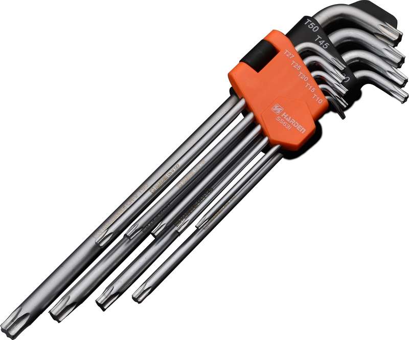 HARDEN 9 Piece Extra Length Torx Key Wrench