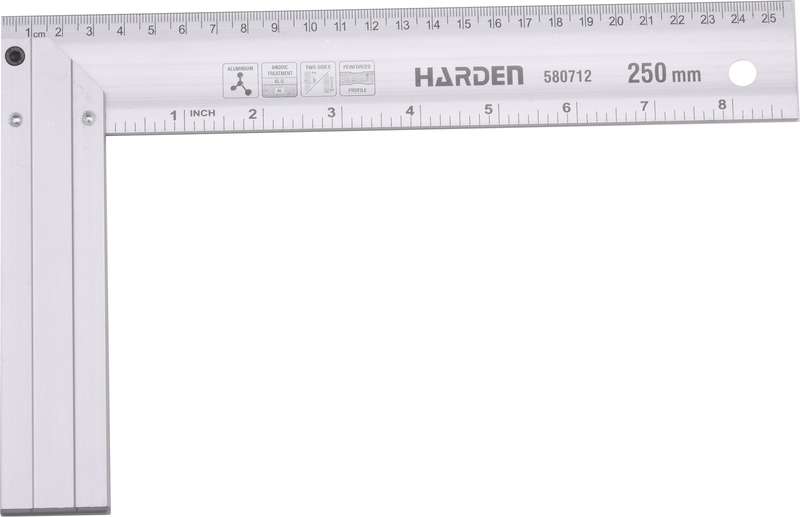 HARDEN Aluminum Tri Square 250mm