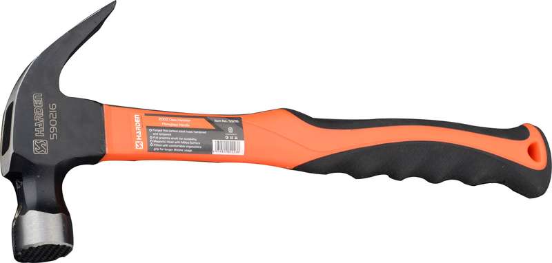 HARDEN Claw Hammer with Fibreglass Handle 700g
