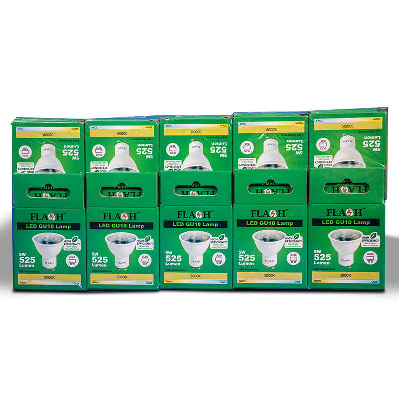 FLASH High-Efficiency 5W LED GU10 Lamp 120D (10 Pack)