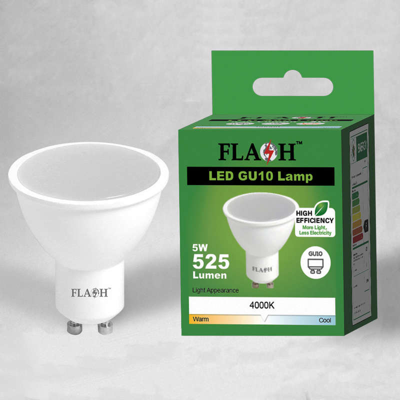 FLASH High-Efficiency 5W LED GU10 Lamp 120D (10 Pack)
