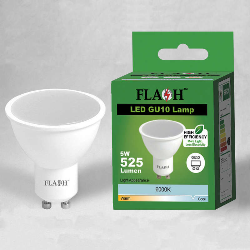 FLASH High-Efficiency 5W LED GU10 Lamp 120D (10 Pack)