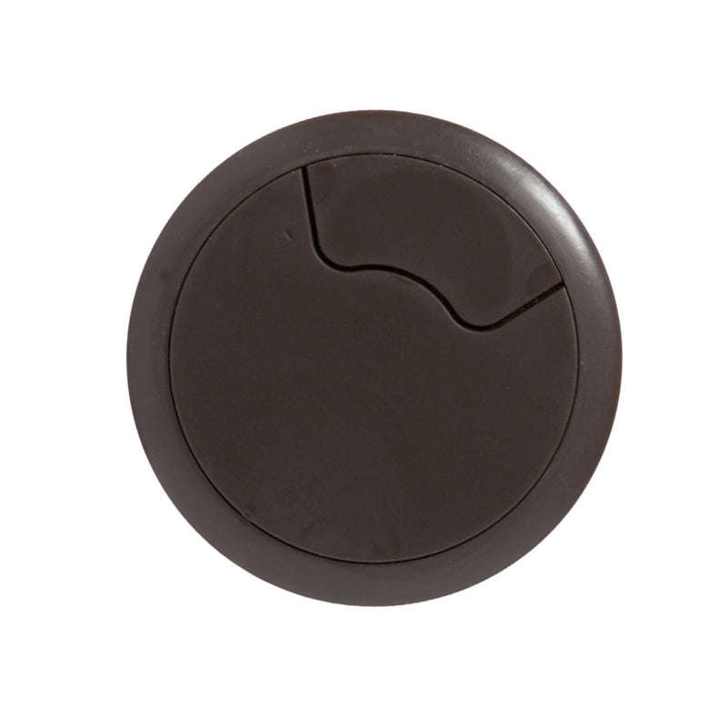 ROCO Round Cable Management Desk/Counter Port Brown 64mm
