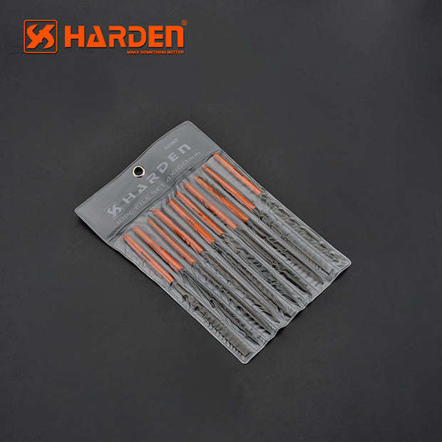 HARDEN 10 Piece Needle File Set  - 4 x 160mm