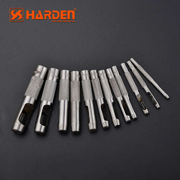 HARDEN 12 Piece Hollow Punch Set 3-16mm