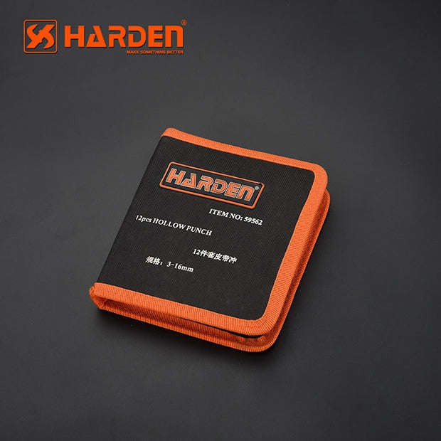 HARDEN 12 Piece Hollow Punch Set 3-16mm