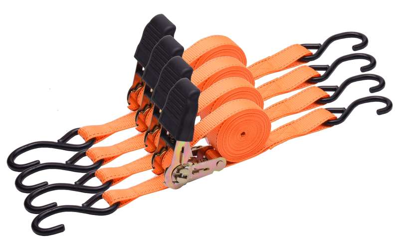 HARDEN 4 Piece Ratchet Tie Down Set (25mm x 5m)