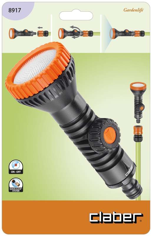 CLABER Hose Pipe Fan Sprayer Nozzle With Regulating Valve