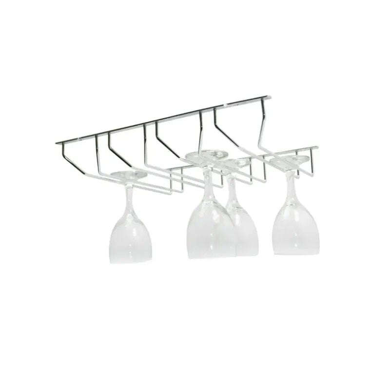 ROCO One Row Wine Glass Holder Chrome For 3 Glasses